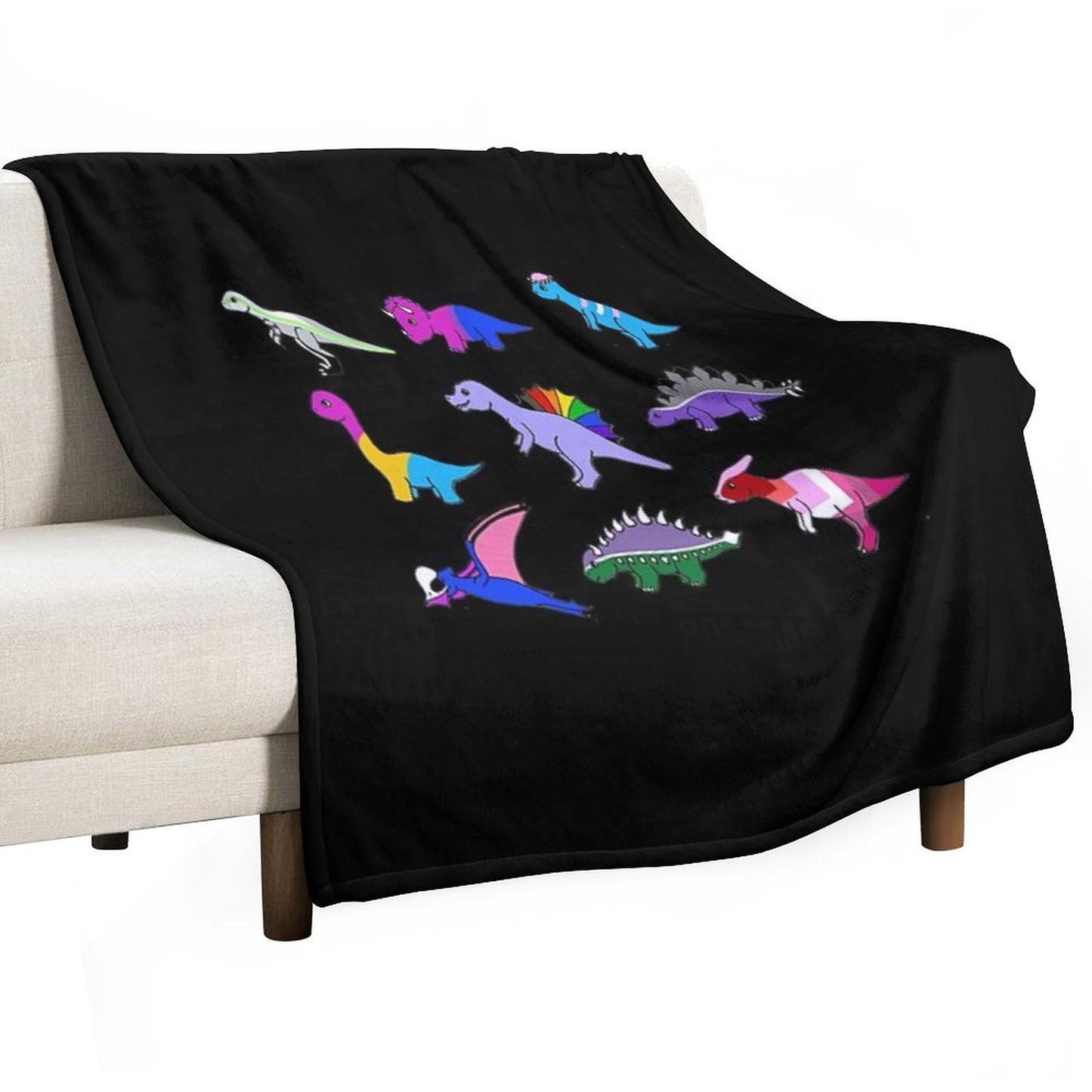 Pride Dinosaurs Throw Blanket