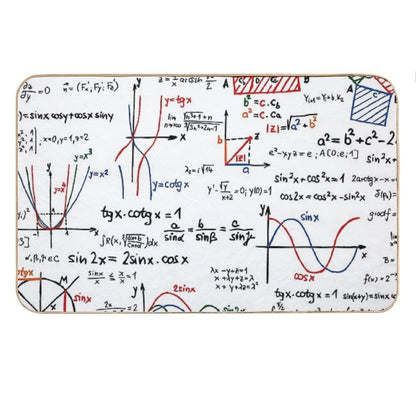 Mathematics Formulas Numbers Bath Mat