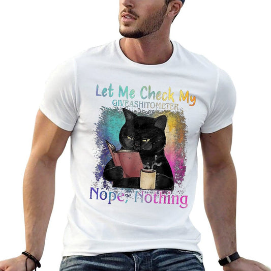 Let Me Check My Giveashitometer Nope Nothing Cat  Classic T-Shirt