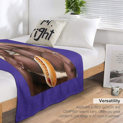 Big Dick Black Guy Meme Barry Wood Throw Blanket