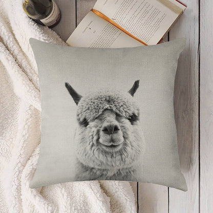 Alpaca Linen Throw Pillow Cover