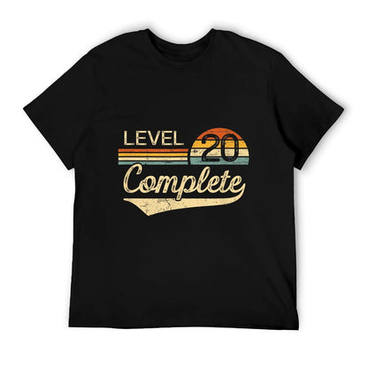 Level 20 Complete Vintage 20th Wedding Anniversary T-Shirt