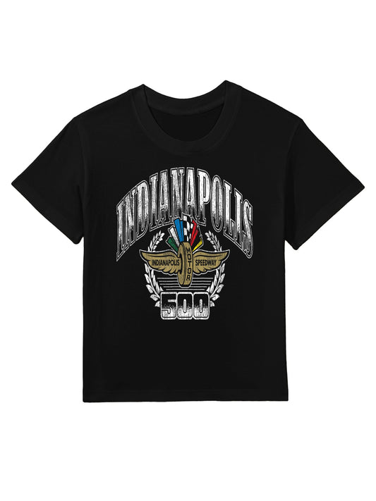 Indy 500 Indianapolis Motor Speedway Vintage Distressed Logo Kids T-Shirt