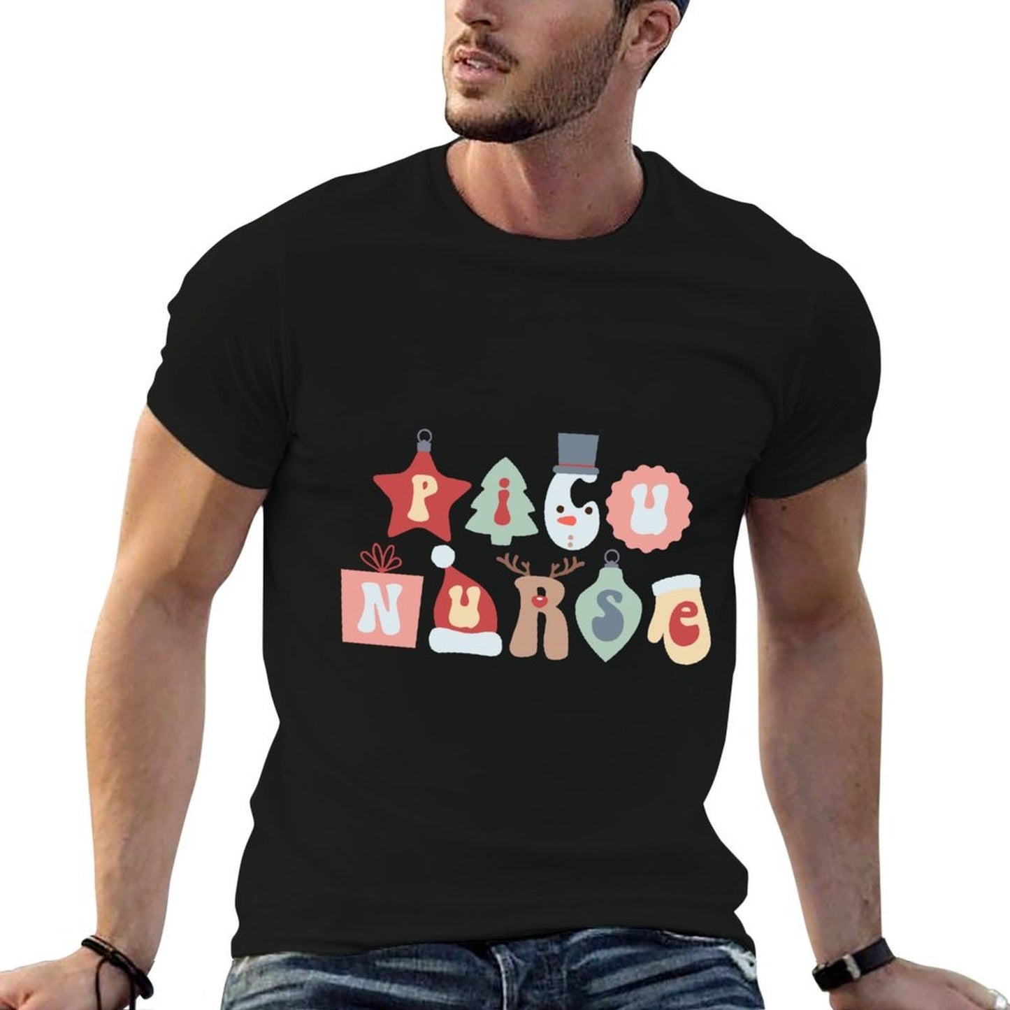 PICU Nurse Christmas PICU Nursing Xmas Party  Moisture-wicking T-Shirt