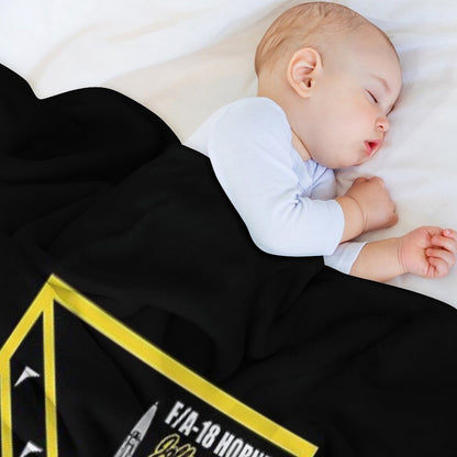 FA-18 Hornet Jolly Rogers Throw Blanket