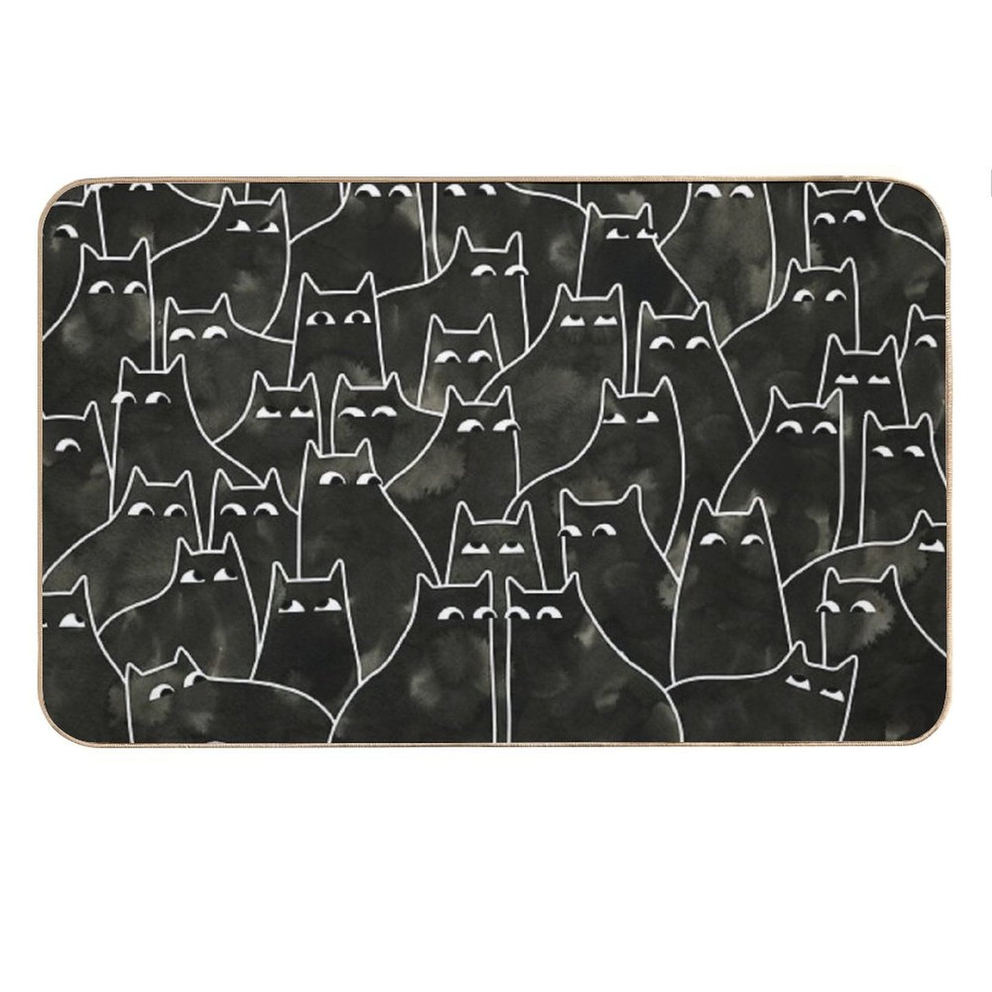 Suspicious Cats Bath Mat