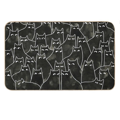 Suspicious Cats Bath Mat