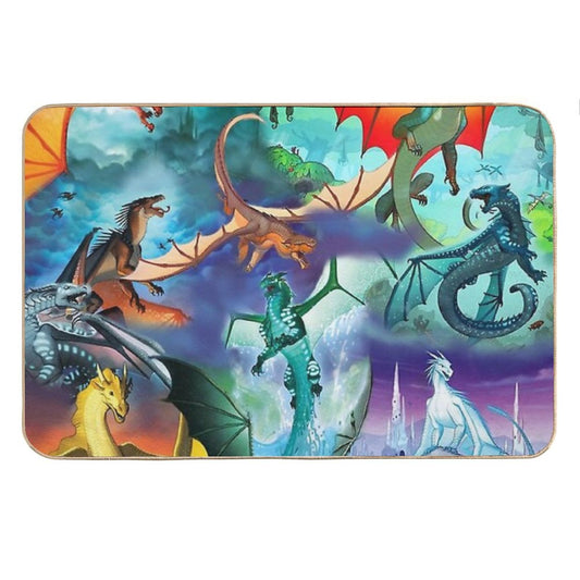 Wing of Fire All Dragon Pattern Background Bath Mat
