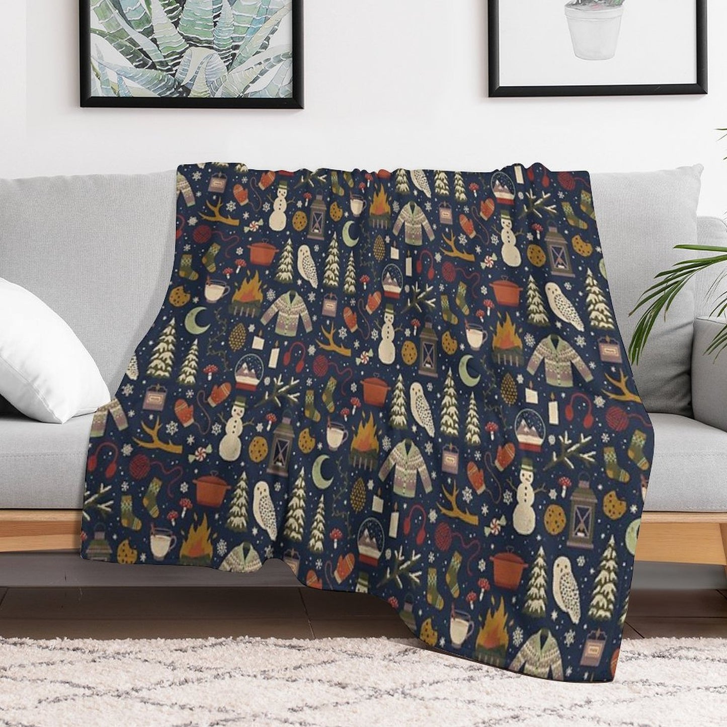 Winter Nights Throw Blanket