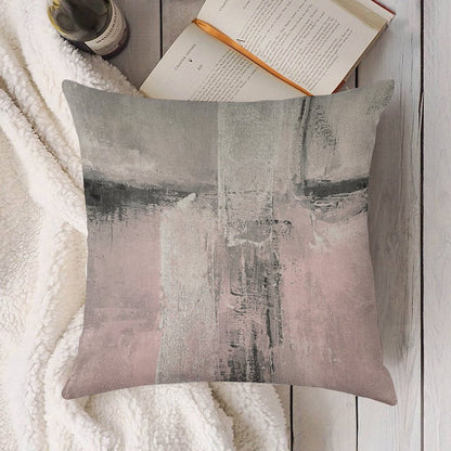 Blush Linen Throw Pillow Cover