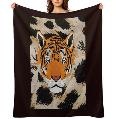 Copy of TIGER HEAD IN BEAUTIFUL COLORS. Throw Blanket