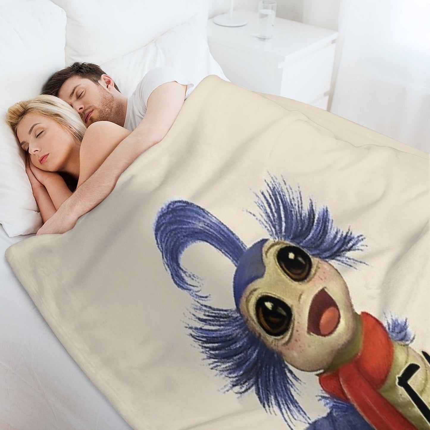 Labyrinth Worm Throw Blanket