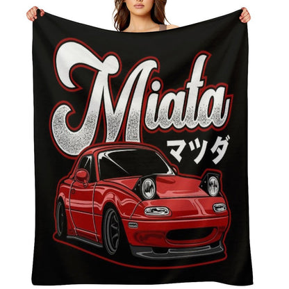 Miata MX-5 NA Red Throw Blanket