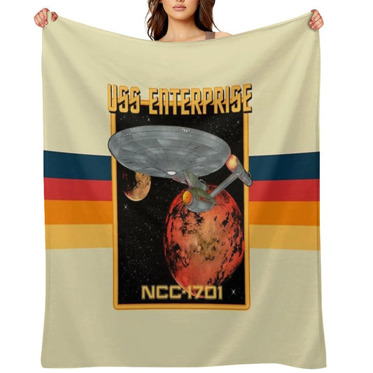 USS Enterprise NCC-1701 Throw Blanket