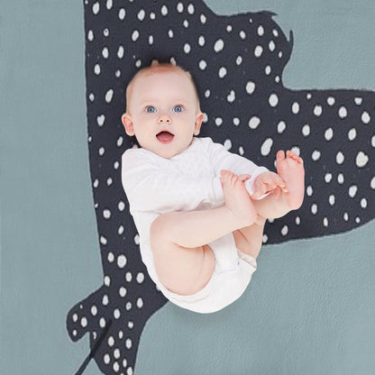 Stingray Fish Illustration Throw Blanket