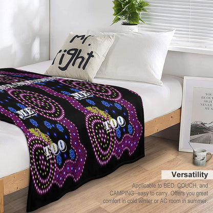 Indigenous Dot Painting Design (What A Coincidence Me Too) Throw Blanket