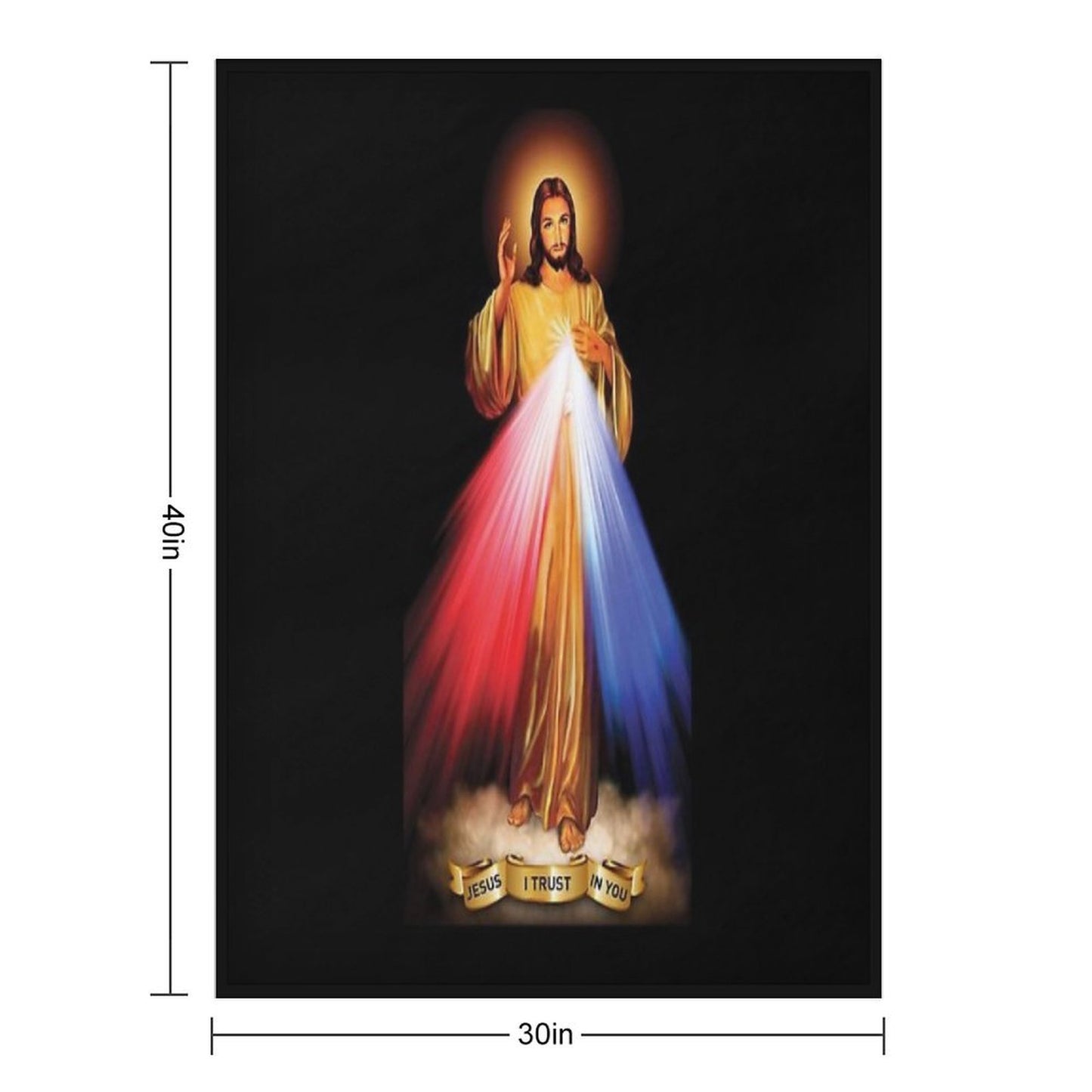 Jesus I Trust in You, Saint Faustina, Divine Mercy Throw Blanket