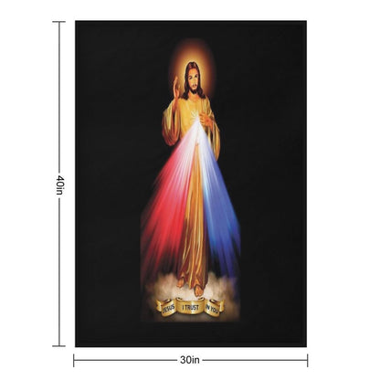 Jesus I Trust in You, Saint Faustina, Divine Mercy Throw Blanket