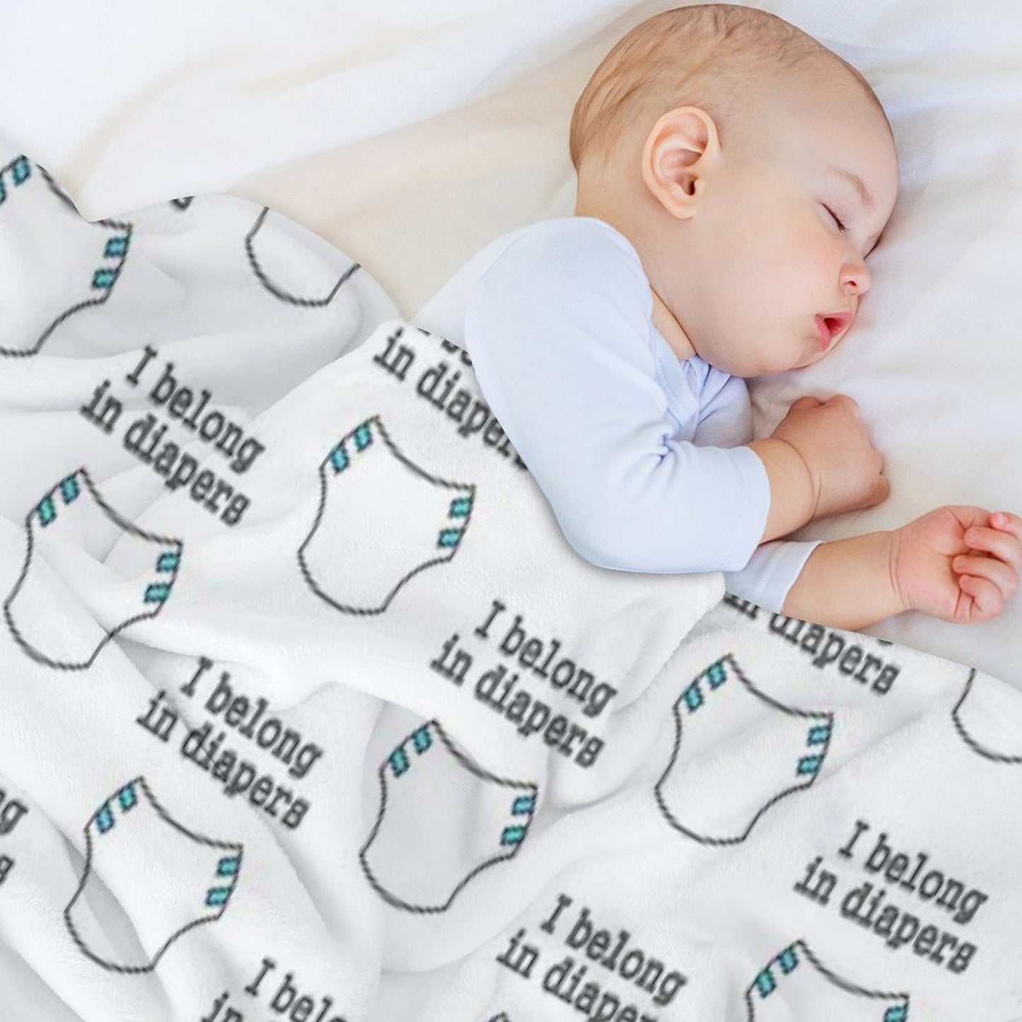I Belong in Diapers Throw Blanket