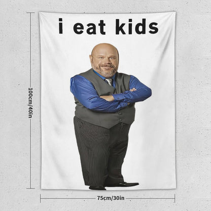 Bertram I Eat Kids Vertical Tapestry