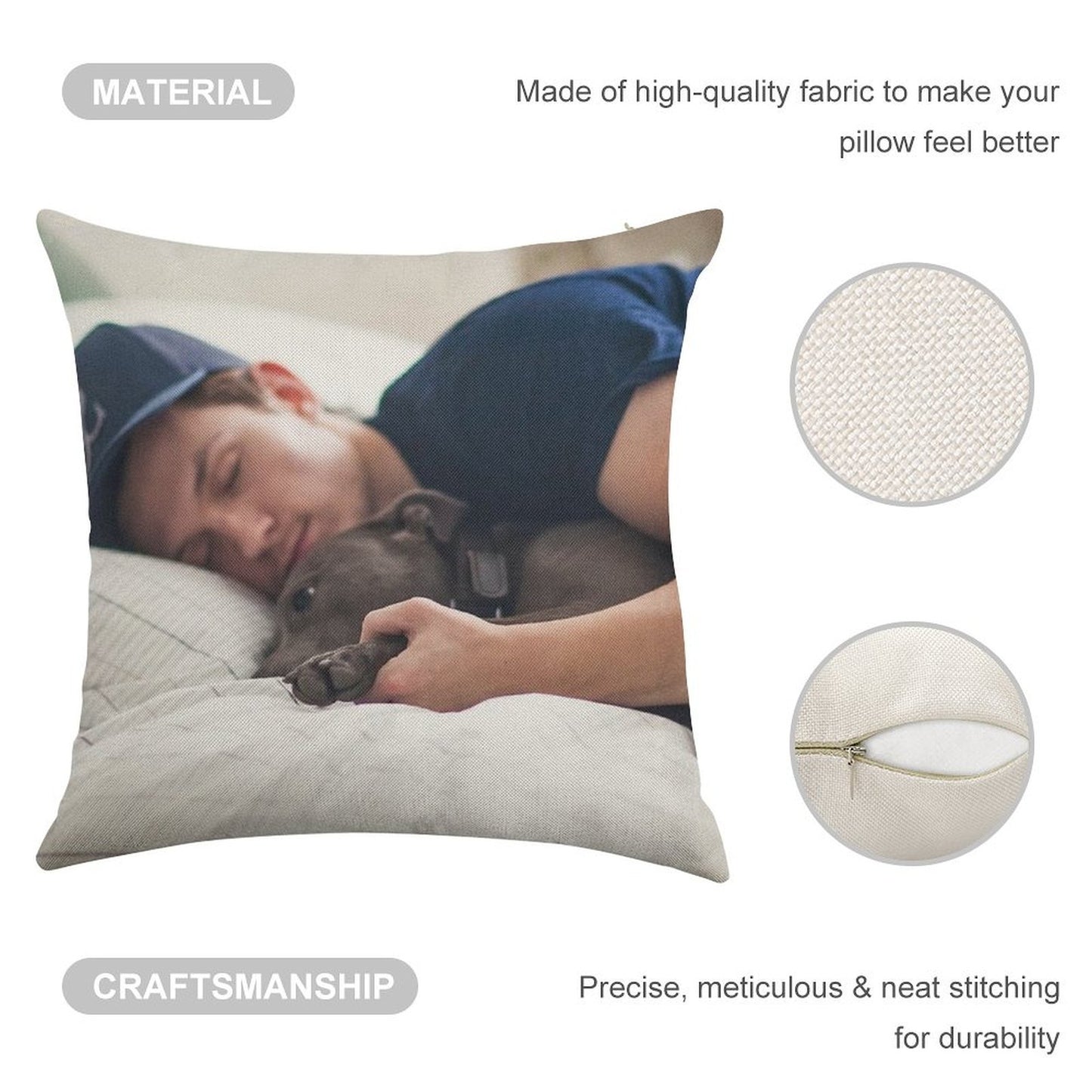 Tom Holland with Tessa Linen Throw Pillow Cover