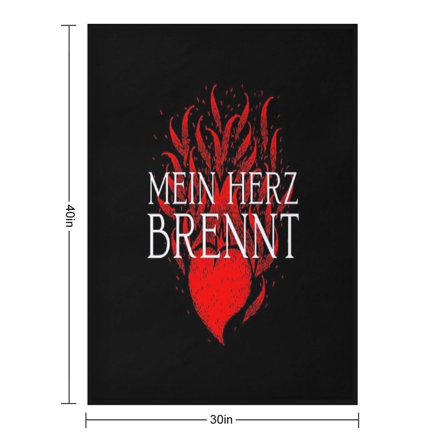 Mein Herz Brennt Throw Blanket