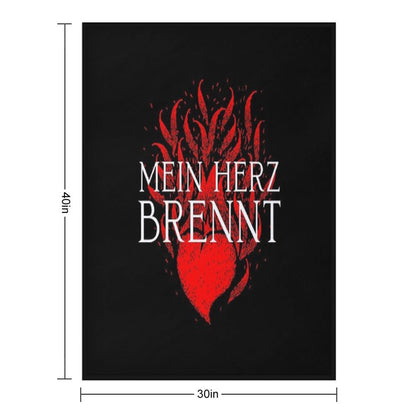 Mein Herz Brennt Throw Blanket