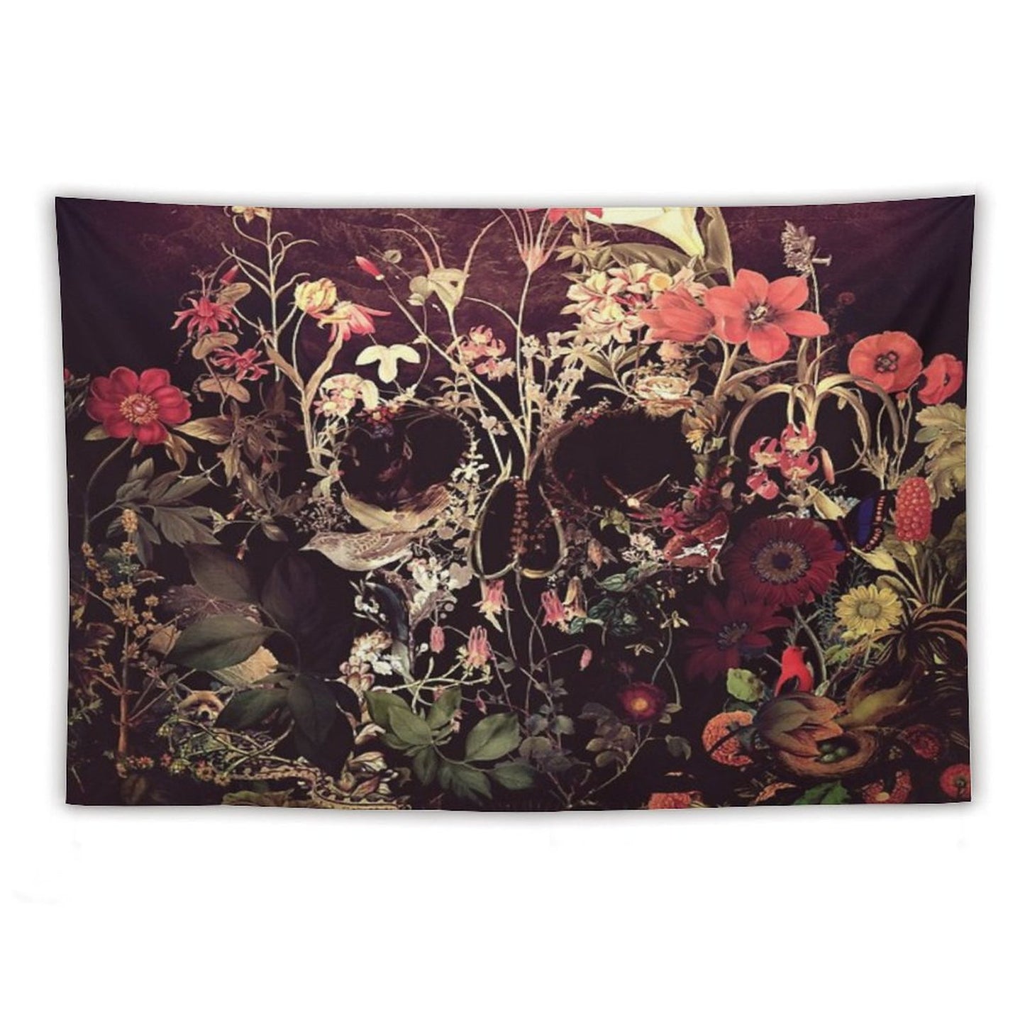 Bloom Skull Tapestry
