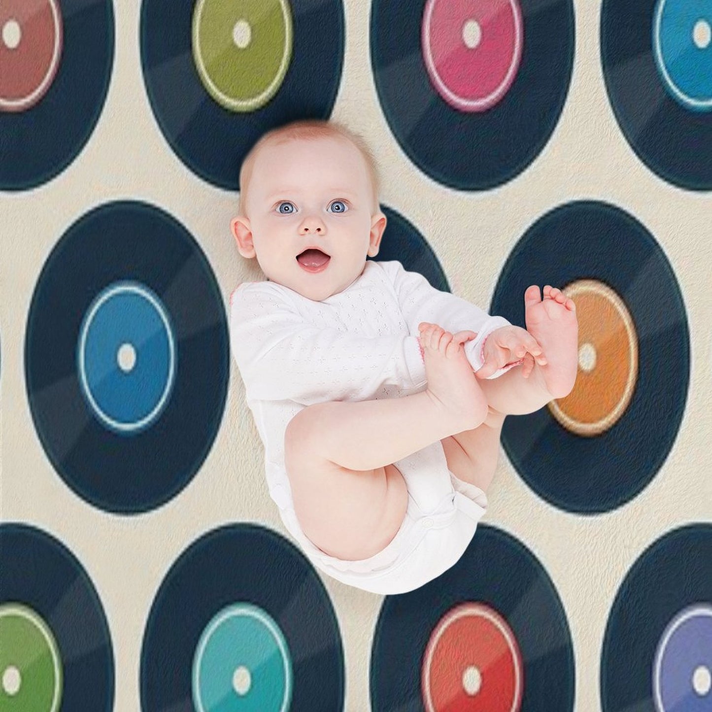 Vinyl Record Collection Throw Blanket