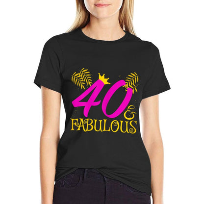 Womens 40th Birthday Gifts Women 40th Birthday Women 40th Birthday  Easy-care T-Shirt
