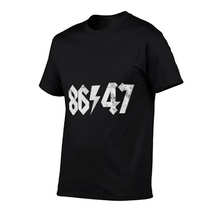 8647 Sarcastic Retro Vintage 80s Style 86 47 Rock 8647  Easy-care T-Shirt