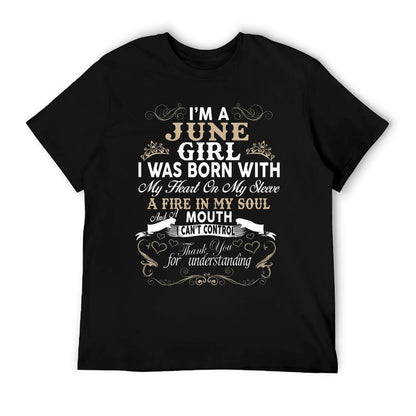 I Am A June Girl Womens Birthday Gift Shirt T-Shirt