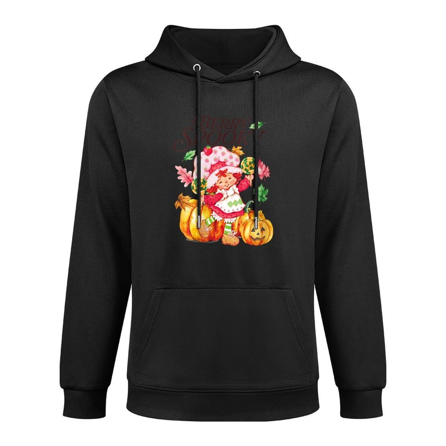 Womens Strawberry Shortcake Berry Spooky Halloween Jack O Lantern Shape Retention Hoodie