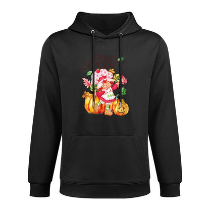 Womens Strawberry Shortcake Berry Spooky Halloween Jack O Lantern Shape Retention Hoodie