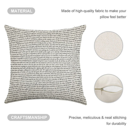 All Too Well 10 Minute Version Lyrics Linen Throw Pillow Cover