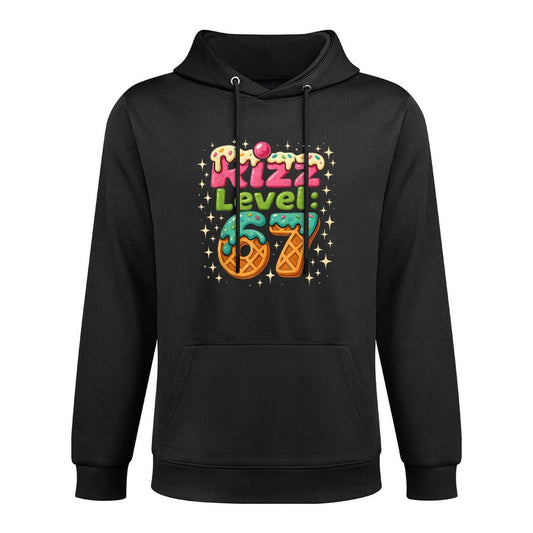 Rizz Level 67 - Funny Cool Waffle Style Gamer Customizable Surface Hoodie