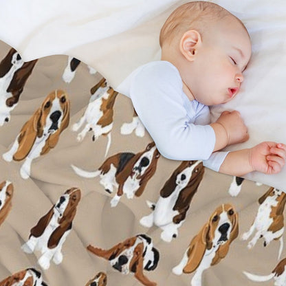 Basset Hound Throw Blanket