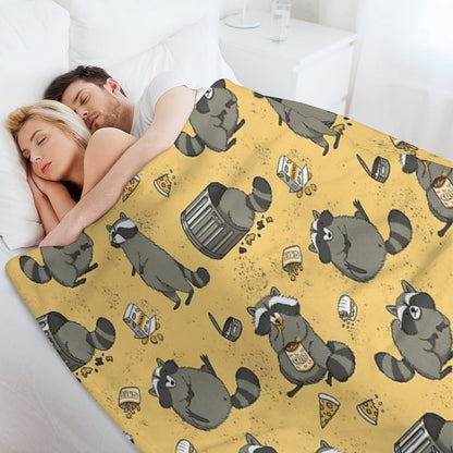 Rascally Raccoons Throw Blanket