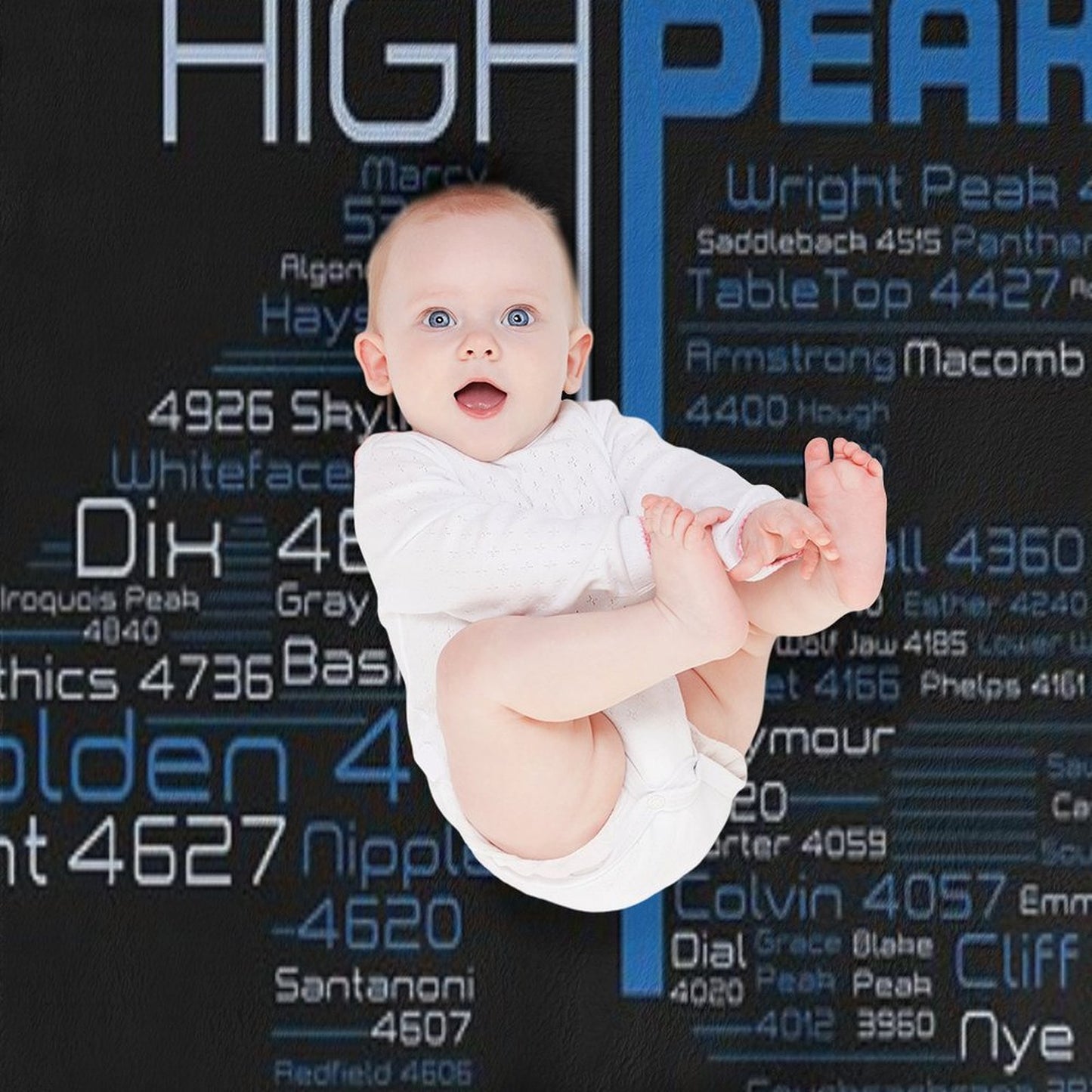 Adirondack High Peaks 46er Version 4 Throw Blanket