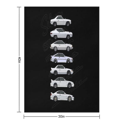 Nissan Silvia Generations Throw Blanket