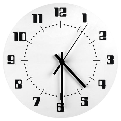 SPACE 1999 CLOCK TYPE 6  COUNTDOWN FONT BLACK ON WHITE Wall Clock