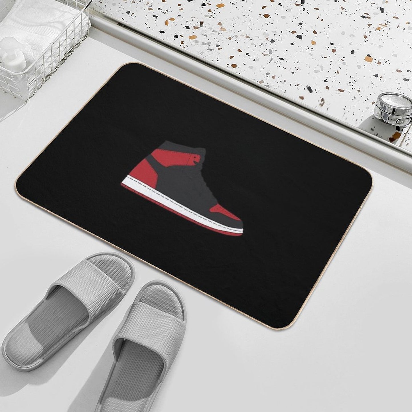 Air Jordan I (1) Bred Bath Mat