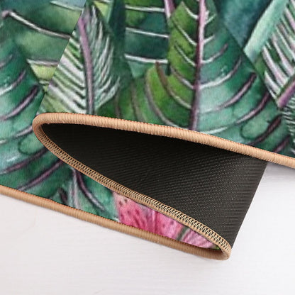 Tropical Banana Leaf Print Bath Mat