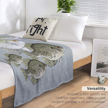 Crappie School Throw Blanket