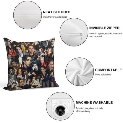 Timothee Chalamet Soft Shrink-Resistant Throw Pillow