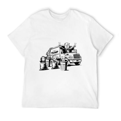 Trump Garbage Truck Kamala Biden Clinton Obama  Easy-care T-Shirt