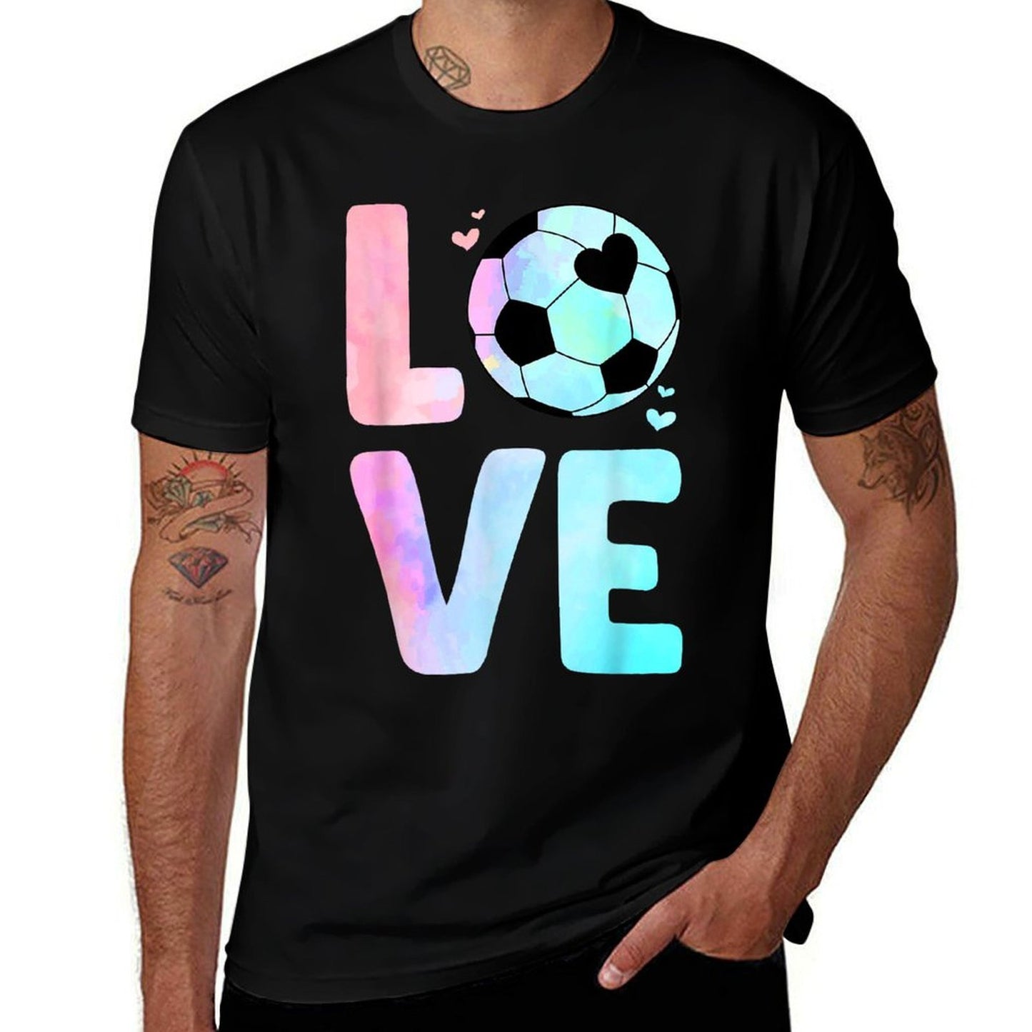Cool Soccer Art For Women Girls Toddler Themed Soccer Player  High-quality Stitching T-Shirt