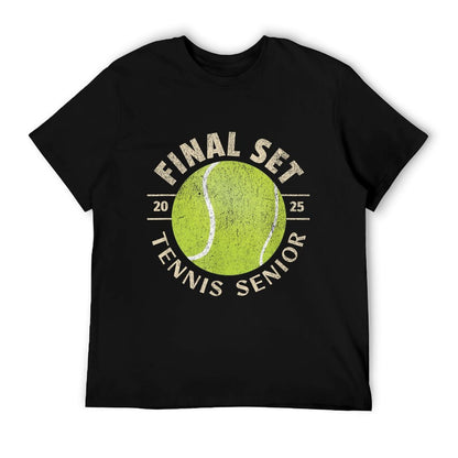Senior Tennis 2025 The Final Set Distressed T-Shirt