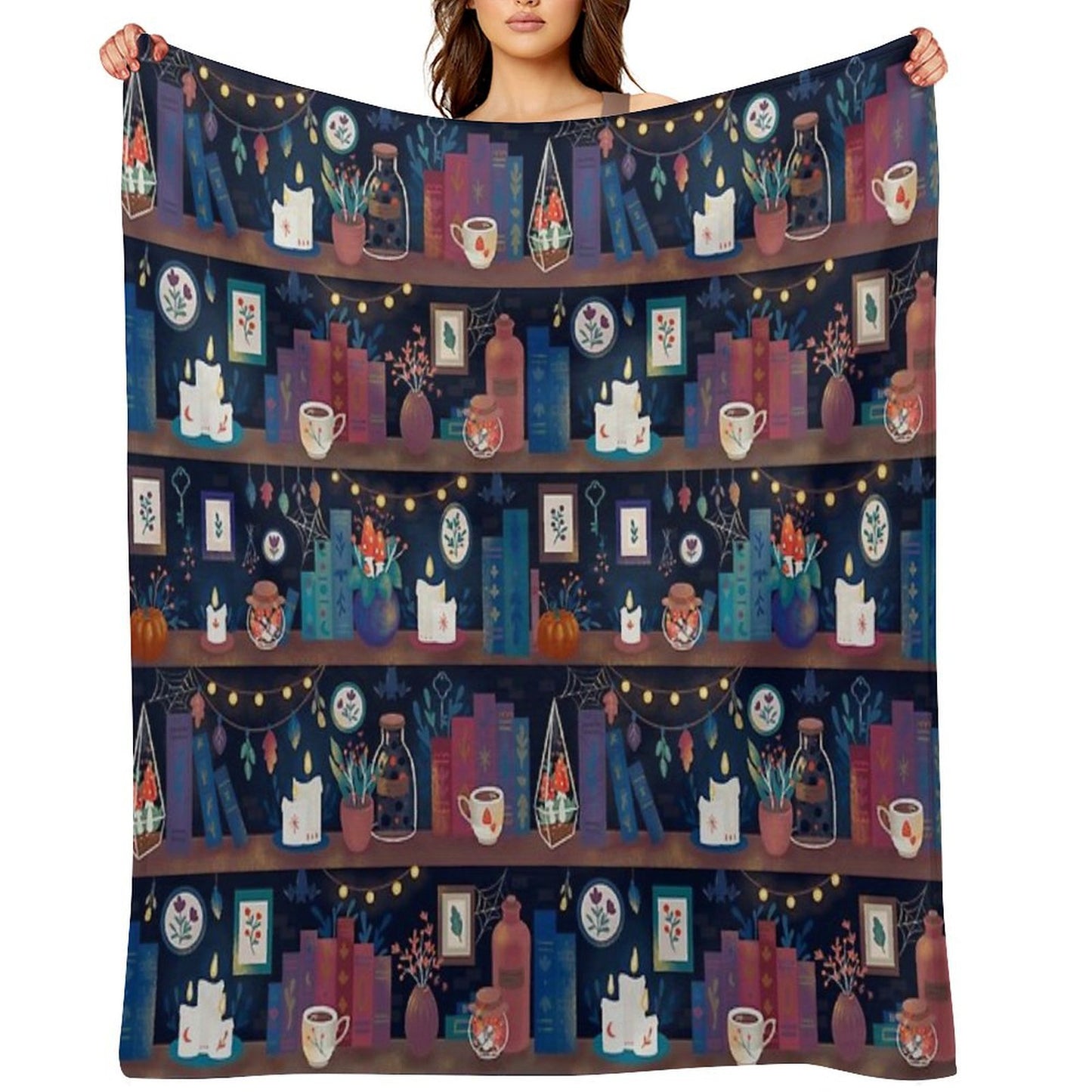 Whimsigothic Library Throw Blanket