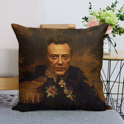 Christopher Walken - Replaceface Linen Throw Pillow Cover